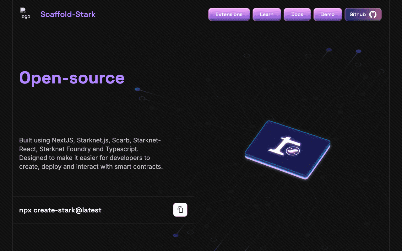 Scaffold-Stark toolkit website